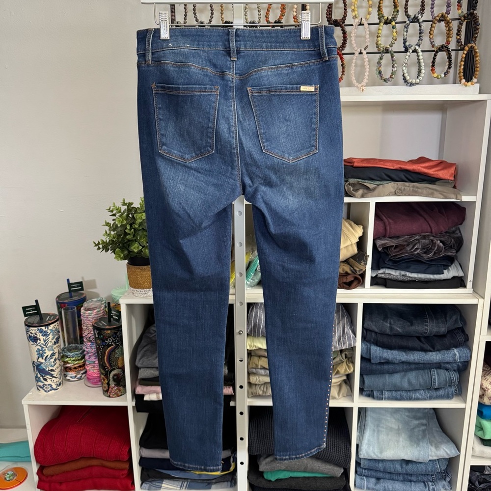 White House Black Market Skinny Denim Jean Rivet Western Elevated Basic Size 4 - Picture 2 of 10